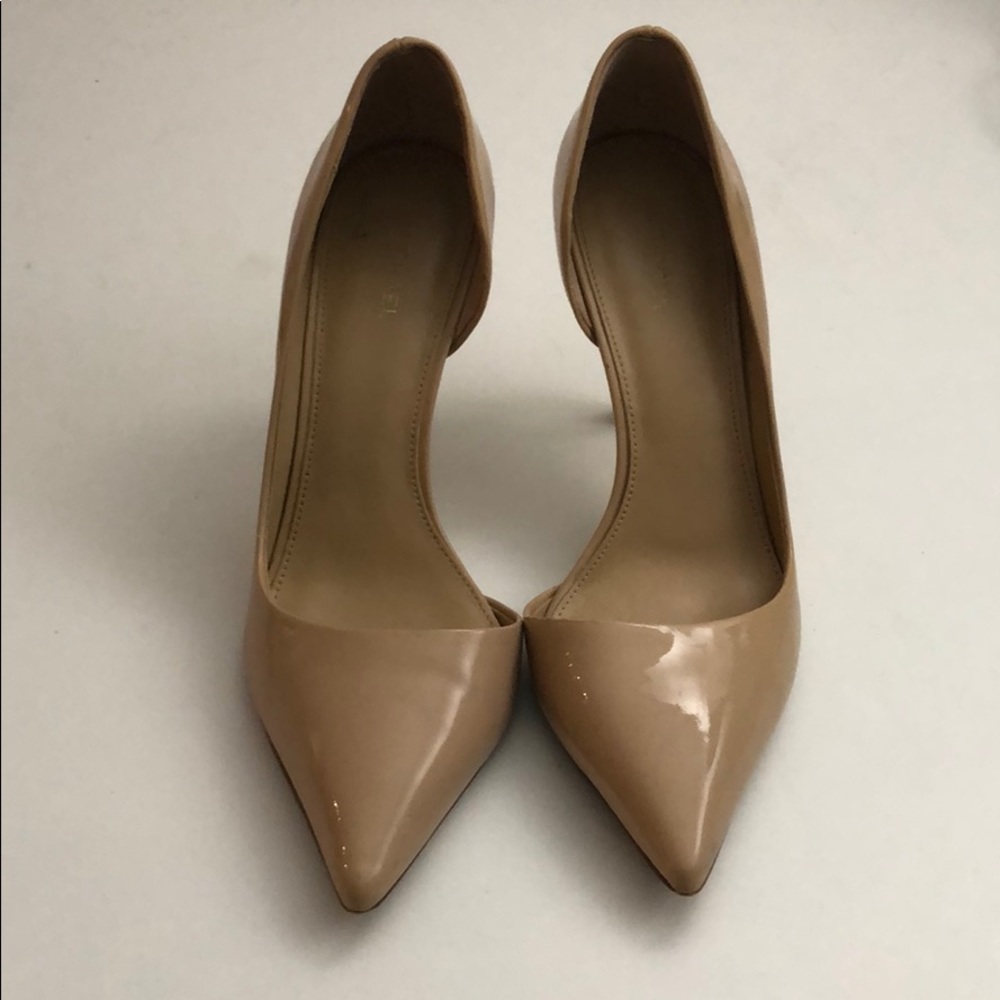 Nude Pointed Toe Michael Kors Heels with Open Side